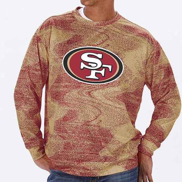 ZUBAZ NFL Apparel MEN'S SAN FRANCISCO 49ERS STATIC CREW NECK SWEATSHIRT L - Picture 14 of 14